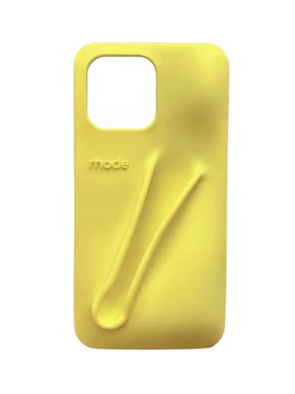 LNIB rhode iPhone 13 Pro Lemontini Peptide Lip Holder Silky Silicone Case